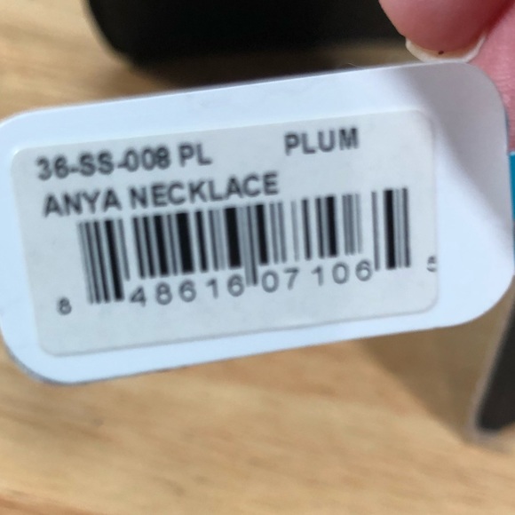 Shiraleah Anthropologie Necklace Fringe Anya Purple Tassel Hoop Statement - Picture 5 of 7